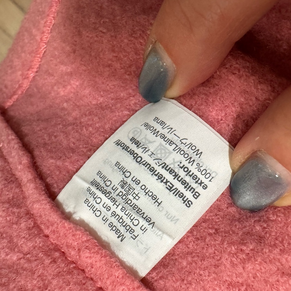 J. Crew Pink Italian Boiled Wool Coat - Picture 3 of 5